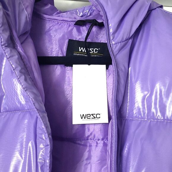 NWT WESC Vegan Purple Puffer Jacket. Size M - Picture 7 of 16